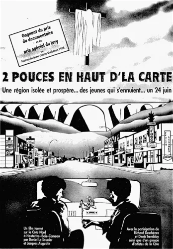2 pouces en haut de la carte